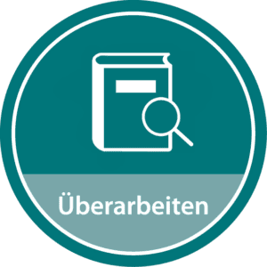 Logo des Kurses "Überarbeiten - mit Spaß und System"